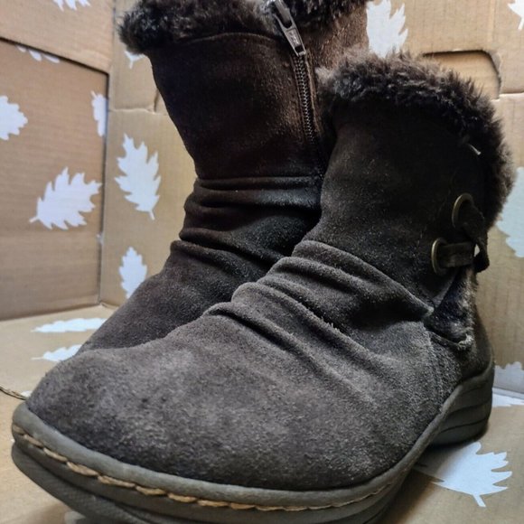 BareTraps Women's Adalyn Boot Brown Sueded Fur Lined Winter Shoe LN~Hardly Worn - Picture 10 of 12